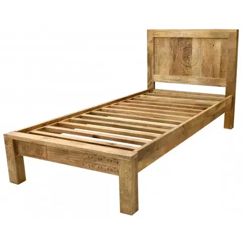 Posteľ Manu 90x200 indický masív mango