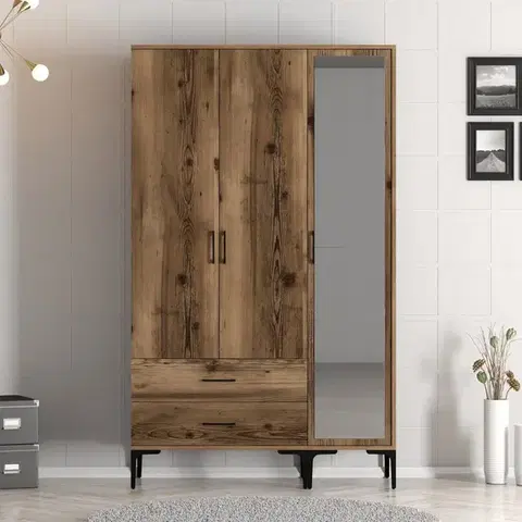 Šatníková skriňa Kumsal RT - Walnut