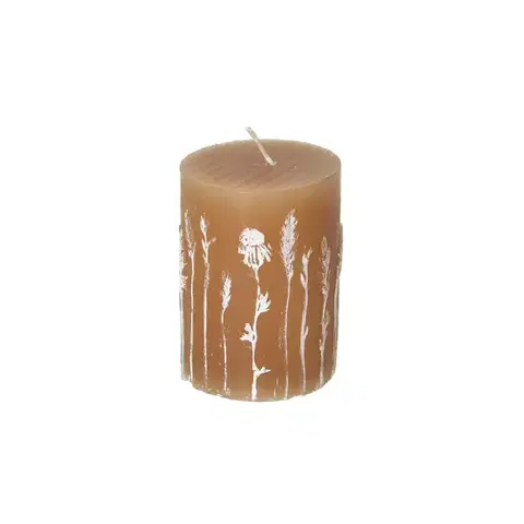 Dekoria Sviečka Giulia 9cm light brown, 7 x 9 cm