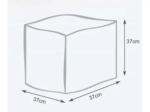 Sedací vak taburetka Cube S ekokoža TiaHome - svetlo hnedá