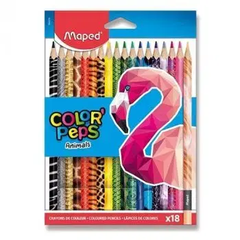 Farebné ceruzky MAPED Color´Peps Animals 18 farieb - Maped