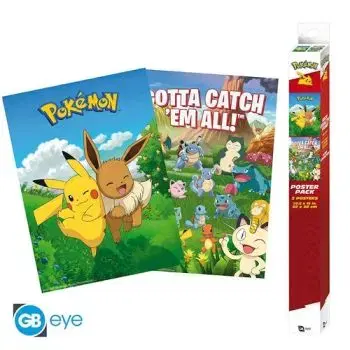 Sada plagátov POKÉMON: Environments (2 plagáty po 52x38cm)