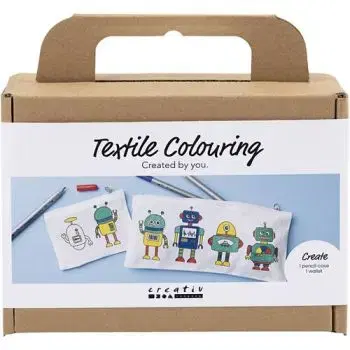 Mini sada na dekoráciu textilu pre deti - robot
