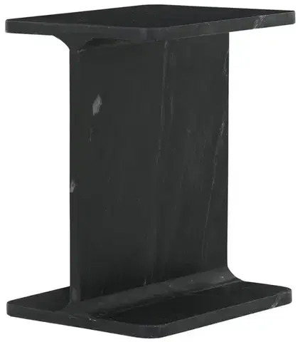 Odkladací stolík Avola 30 cm čierny mramor