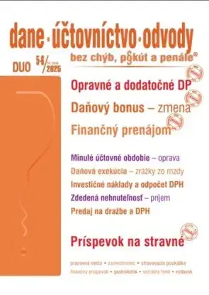 DUO č. 5-6 / 2025 - Opravné a dodatočné daňové priznanie