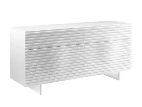 Komoda Hudson 160 cm biela/chróm