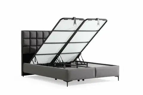 Rám jednolôžkovej postele s čelom Abella 90 x 190 - Grey