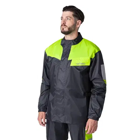 Moto pláštenka W-TEC Igava Farba čierna-fluo zelená, Veľkosť M
