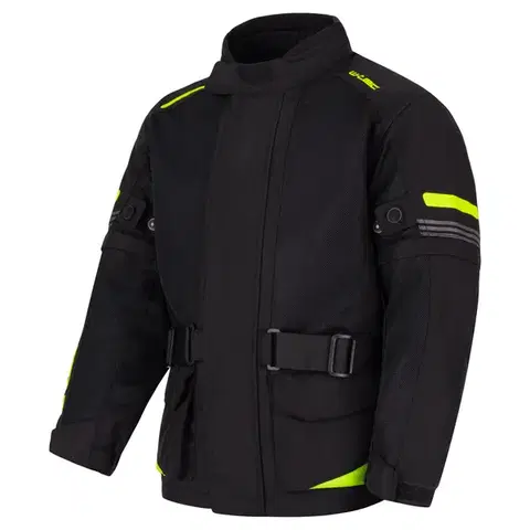 Detská rastúca letné moto bunda W-TEC Pinapoco Farba čierna-fluo, Veľkosť S/M