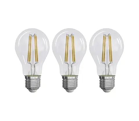  LED žiarovka Filament A60 / E27 / 5 W 75 W / 1 060 lm / neutrálna biela, 3 ks 1525283413