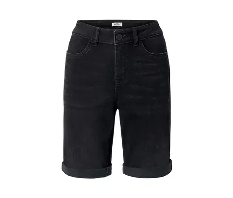 Džínsové bermudy – strih »Lea«, čierny denim