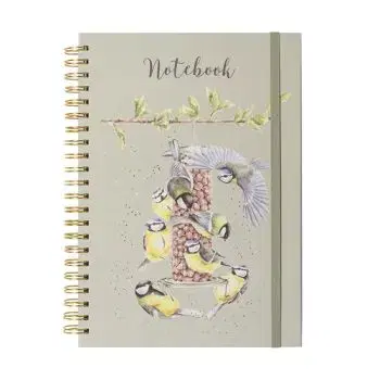 Zápisník s hrebeňovou väzbou A4 "Bon Appetit" Wrendale Designs – sýkorky