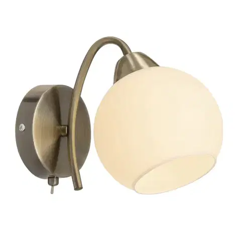 Nástenná lampa NESTOR Patina 1x40W E27 biele tienidlo