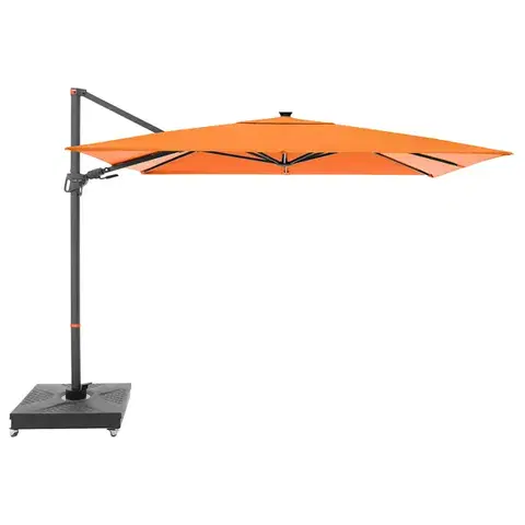 Slnečník výkyvný Doppler myZone 220 x 300 cm LED (rôzne farby) 816 oranžová