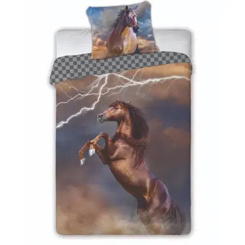 Obliečky bavlnené Deluxe 3D Kone 200x140cm+90x70cm Faro Tiahome