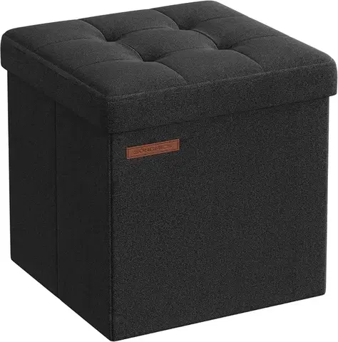 Taburet s úložným priestorom Nestro 30 cm čierny