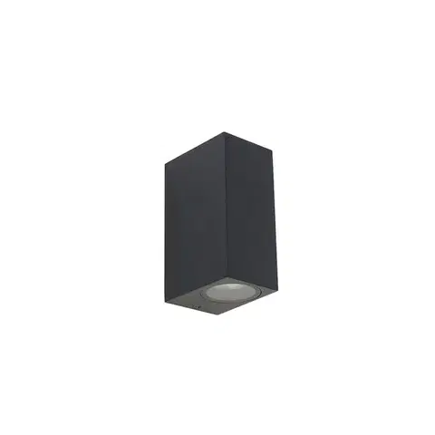 Moderná nástenná lampa čierna 2-svetlá IP44 - Baleno
