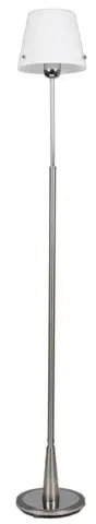 Stojaca lampa s bielym tienidlom 60W E27 Tango