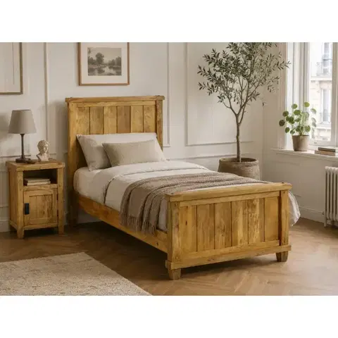 Posteľ Devi 90x200 indický masív mango