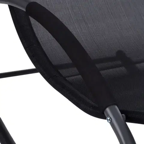 Záhradné hojdacie ležadlo Zero čierne