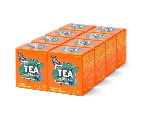 TEA by Tchibo čaj Rooibos s príchuťou pomaranča a karamelu - 8 x 20