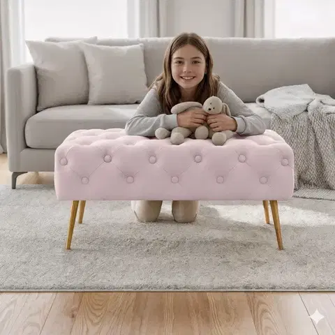 Taburet Madrid ružový