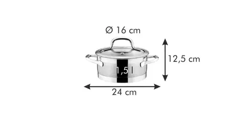 Tescoma kastról PRESIDENT s pokrievkou ø 16 cm, 1.5 l