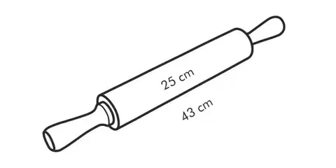 Tescoma valček na cesto DELÍCIA, nerezový, 25 cm, ø 6 cm