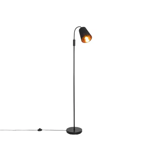 Moderná stojaca lampa čierna - Carmen