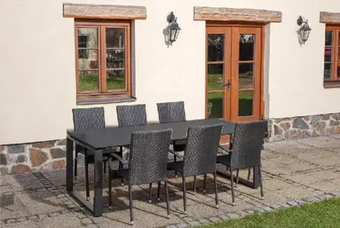 KONG 6 záhradná zostava 6+1, čierny antracit
