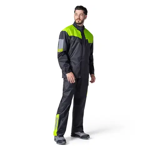 Moto pláštenka W-TEC Igava Farba čierna-fluo zelená, Veľkosť M