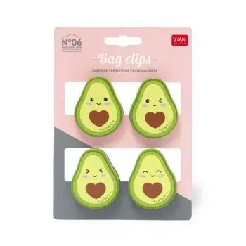 Legami Sada klipov na vrecká Avocado 4 ks HOME SWEET HOME