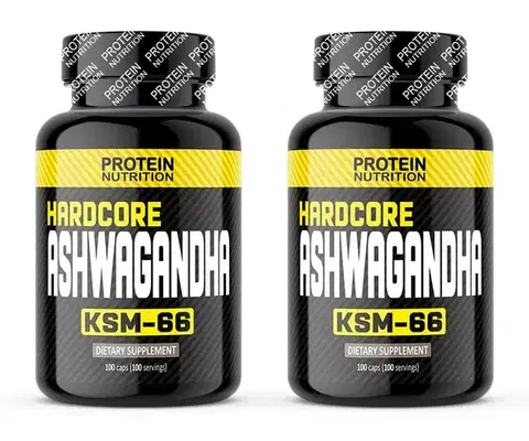 Hardcore Ashwagandha - Protein Nutrition 100 kaps. + 100 kaps.