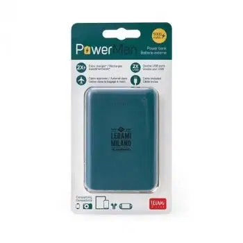 Legami Power banka Power Man 5000 mAh Petrol Blue - Legami
