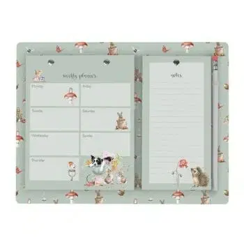 Týždenný plánovač "Garden Friends" Wrendale Designs - záhradné zvieratká