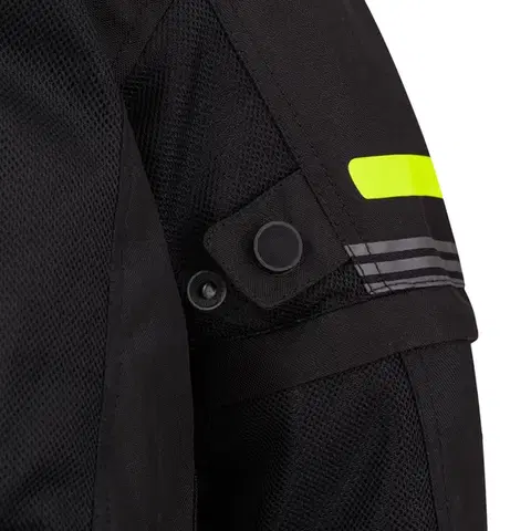Detská rastúca letné moto bunda W-TEC Pinapoco Farba čierna-fluo, Veľkosť S/M