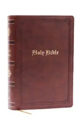 NKJV Bible: Personal Size Giant Print, Brown Leathersoft, Holy Bible, Red Letter, Comfort Print: New King James Version - Thomas Nelson