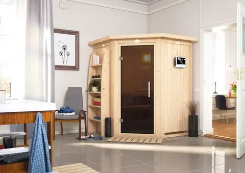 Interiérová fínska sauna 151 x 151 cm Dekorhome