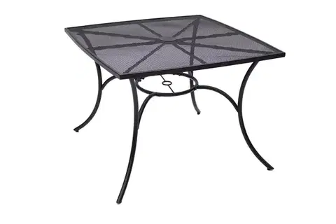 DEOKORK Kovový stôl QUADRA 100x100 cm (čierna)