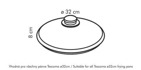 Tescoma sklenená pokrievka UNICOVER ø 32 cm