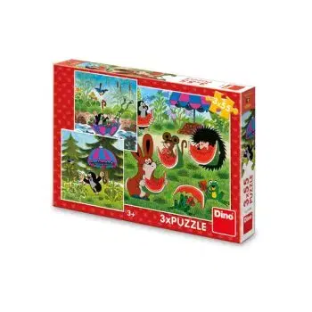 Puzzle Krtko a dáždnik 3x55 Dino