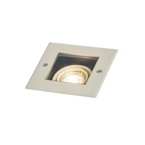 Moderné zemné bodové svietidlo béžové GU10 50 mm otočné a naklápacie IP65 - Oneon