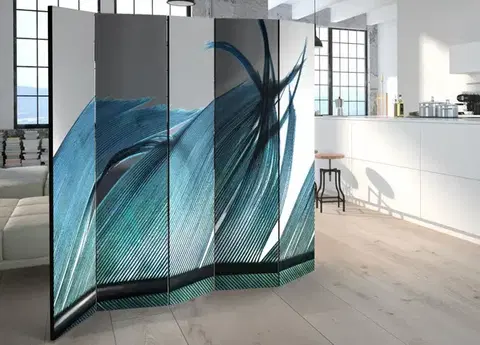 Paraván Turquoise Feather II Dekorhome