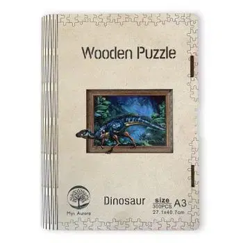 Drevené puzzle Dinosaurus A3