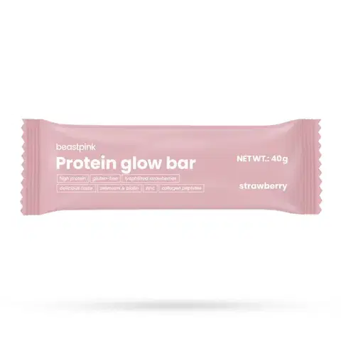 BeastPink Proteínová tyčinka GlowBar jahoda