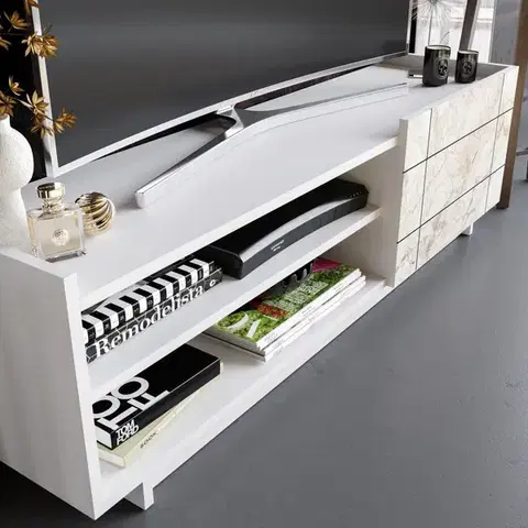 TV stolík Valantina - White