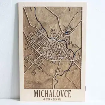 3D mapa mesta Michalovce (20 x 30 cm) - Interess