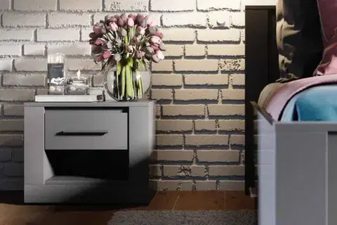 IDEAL nočný stolík 07, šedá
