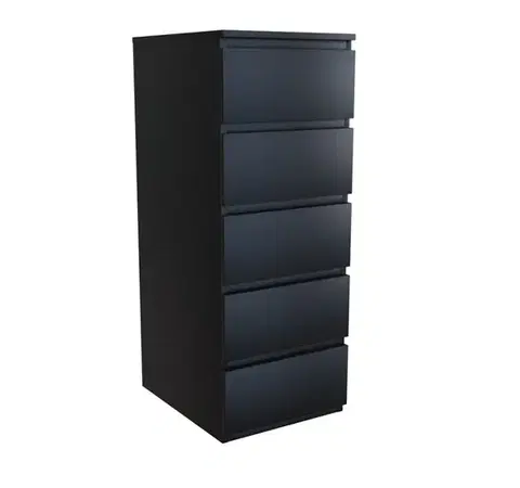 Moderná komoda 5W, čierna
