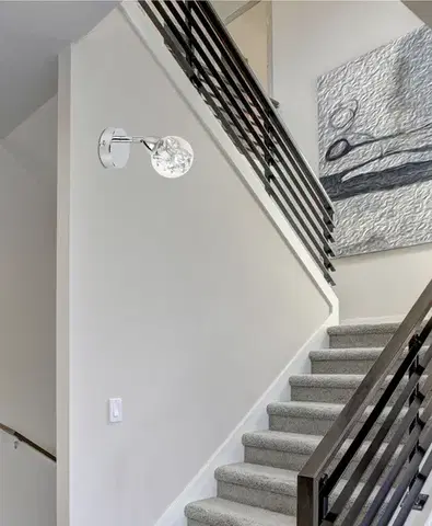 LED SMD nástenná lampa BOLO CHRÓM